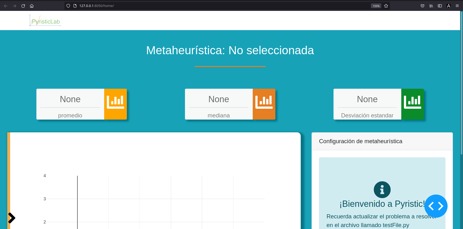 Interfaz de pyristicLab.